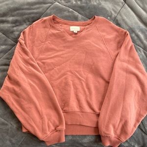 American Eagle Pink Long-Sleeve- Slightly Cropped